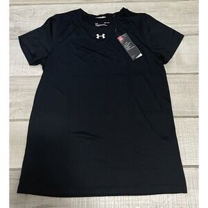 Under Armour Women's Locker Tee 2.0 Short Sleeve T-Shirt - Black‎ Size M